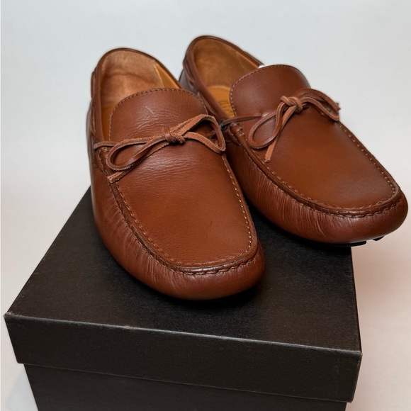 Men’s Jcrew Kenton Leather Driving Shoes - Tan - Size 9 - New W/ Box - Picture 2 of 7